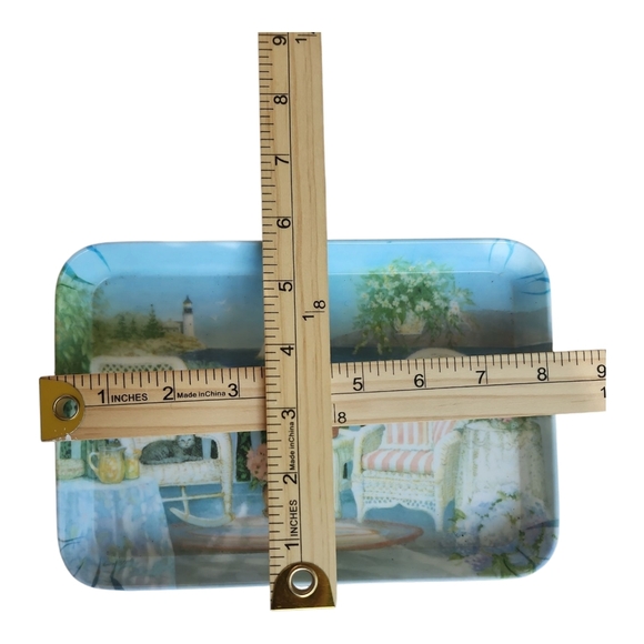 Vintage Melplus Monza Melamine Tray Set Coastal Grandma Aesthetic Made in Italy - Picture 8 of 10